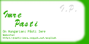 imre pasti business card